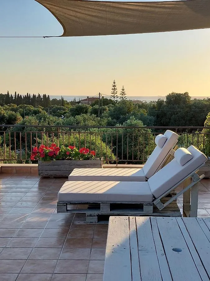 Villa Anio Residence - Rustic Modern With Sea And Mountain View Terrace Svoronata